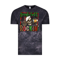 Cloud Black jingle bell rockin skeleton christmas Vintage Tee - Jasminsmagicworld