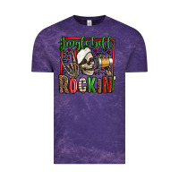 Cloud Purple jingle bell rockin skeleton christmas Vintage Tee - Jasminsmagicworld