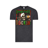 Vintage Black jingle bell rockin skeleton christmas Vintage Tee - Jasminsmagicworld