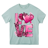 Arona Love Cancer with Heart Heavy Core Tee - texasbilliewilder