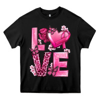Black Love Cancer with Heart Heavy Core Tee - texasbilliewilder