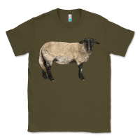 Army Green Suffolk Sheep Classic Tee - LillyAllenDesigns