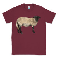 Burgundy Suffolk Sheep Classic Tee - LillyAllenDesigns