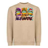 Mushroom Happy Hallothanksmas school bus Heavyweight Sweatshirt - NancyCooperArtShop