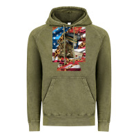 Vintage Olive usa flag and leopard with boots 12 oz regular can cooler Vintage Hoodie - Artiststas