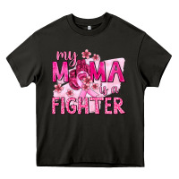 Asphalt My Mama Is a Fighter with Ribbon Heavy Core Tee - texasbilliewilder