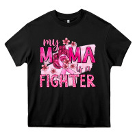 Black My Mama Is a Fighter with Ribbon Heavy Core Tee - texasbilliewilder