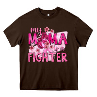 Chocolate Brown My Mama Is a Fighter with Ribbon Heavy Core Tee - texasbilliewilder