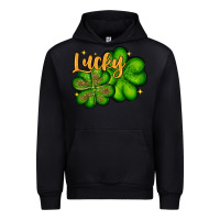 Black St. Patrick's Lucky and shamrock Urban Hoodie - OliviaCreatesArt