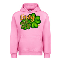 Fuchsia Pink St. Patrick's Lucky and shamrock Urban Hoodie - OliviaCreatesArt