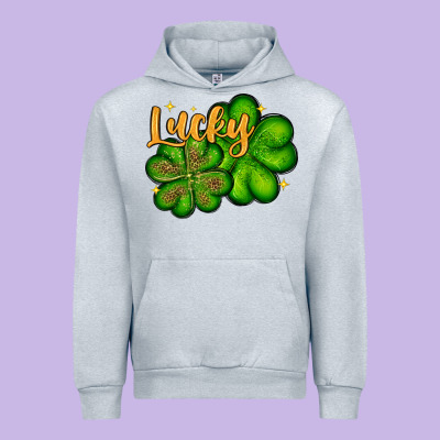 St. Patrick's Lucky And Shamrock Urban Hoodie Designed By Oliviacreatesart