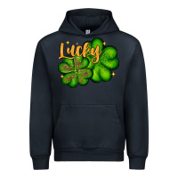 Navy St. Patrick's Lucky and shamrock Urban Hoodie - OliviaCreatesArt