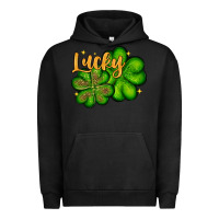 Pigment Black St. Patrick's Lucky and shamrock Urban Hoodie - OliviaCreatesArt