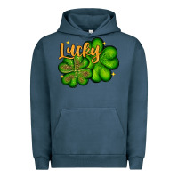 Pigment Midnight Navy St. Patrick's Lucky and shamrock Urban Hoodie - OliviaCreatesArt