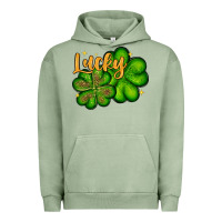Pigment Oil Green St. Patrick's Lucky and shamrock Urban Hoodie - OliviaCreatesArt