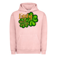 Pigment Salmon St. Patrick's Lucky and shamrock Urban Hoodie - OliviaCreatesArt
