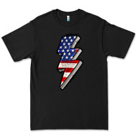 Black American lightning bold 4th of july Premium Tee - CowGirlArtShop
