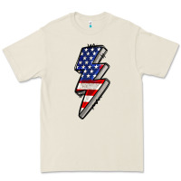Bone American lightning bold 4th of july Premium Tee - CowGirlArtShop