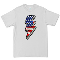 Dove Grey American lightning bold 4th of july Premium Tee - CowGirlArtShop