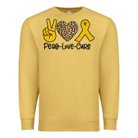 Antique Gold Peace Love Cure Premium Sweatshirt - Bettercallsaul