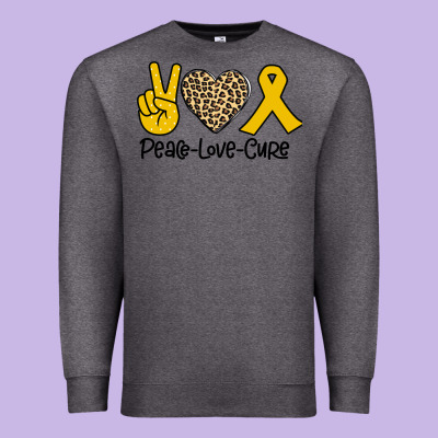 Peace Love Cure Premium Sweatshirt Designed By Bettercallsaul