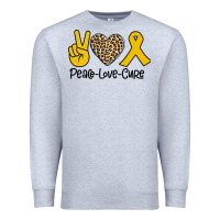 Heather Grey Peace Love Cure Premium Sweatshirt - Bettercallsaul