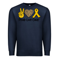 Navy Peace Love Cure Premium Sweatshirt - Bettercallsaul
