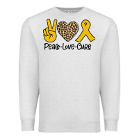 Oatmeal Heather Peace Love Cure Premium Sweatshirt - Bettercallsaul
