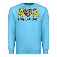 Ocean Blue Peace Love Cure Premium Sweatshirt - Bettercallsaul