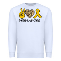 White Peace Love Cure Premium Sweatshirt - Bettercallsaul