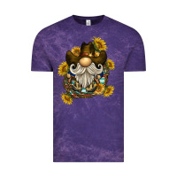 Cloud Purple cowboy gnome sunflower rope Vintage Tee - BarkalooDesign
