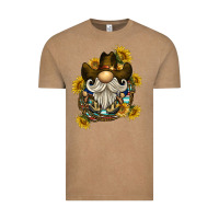 Vintage Coffee cowboy gnome sunflower rope Vintage Tee - BarkalooDesign