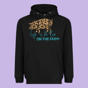 Life Is Better On The Farm Heavyweight Hoodie Designed By Bettercallsaul