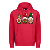 Cardinal Christmas gnomes Premium Hoodie - NancyCooperArtShop
