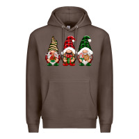 Coffee Christmas gnomes Premium Hoodie - NancyCooperArtShop