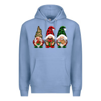 Colony Blue Christmas gnomes Premium Hoodie - NancyCooperArtShop