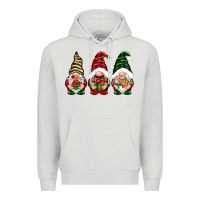 Dove Grey Christmas gnomes Premium Hoodie - NancyCooperArtShop