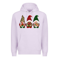 Lilac Christmas gnomes Premium Hoodie - NancyCooperArtShop