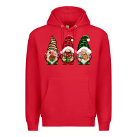 Red Christmas gnomes Premium Hoodie - NancyCooperArtShop