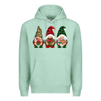 Seafoam Christmas gnomes Premium Hoodie - NancyCooperArtShop