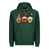 Sports Green Christmas gnomes Premium Hoodie - NancyCooperArtShop