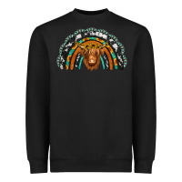 Black turquoise cowhide sunflower headband highland cow Heavyweight Sweatshirt - Jasminsmagicworld