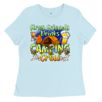 Baby Blue fires friends drinks camping crew Ladies Tee - Zillion Design Studio