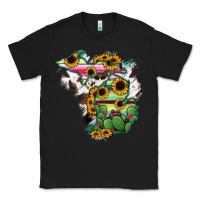 Black Cowhide Michigan map Classic Tee - RanaPortraitStore