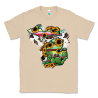 Mushroom Cowhide Michigan map Classic Tee - RanaPortraitStore