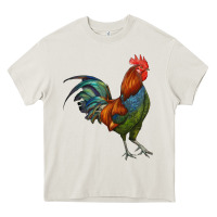 Cream rooster Heavy Core Tee - RanaPortraitStore