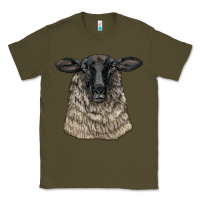 Army Green Suffolk Sheep Head Classic Tee - LillyAllenDesigns