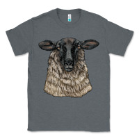 Charcoal Heather Suffolk Sheep Head Classic Tee - LillyAllenDesigns