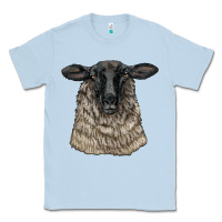 Dusty Blue Suffolk Sheep Head Classic Tee - LillyAllenDesigns