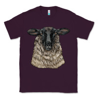 Plum Suffolk Sheep Head Classic Tee - LillyAllenDesigns